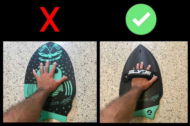 where to place your hand on a handboard